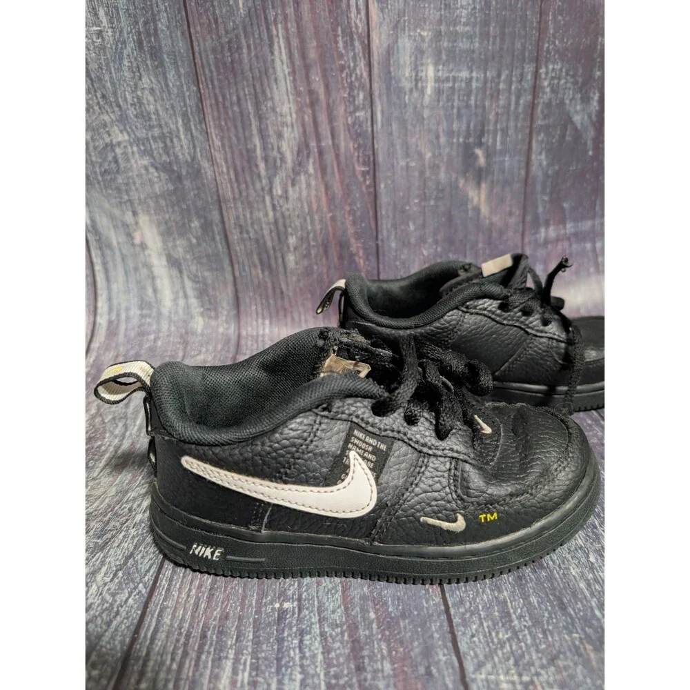 Nike Air Force 1 LV8 Low Utility TD Black White 10c Toddler Children AV4273-001